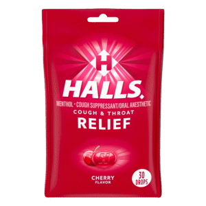 HALLS Relief Cherry Cough Drops, 30 Drops