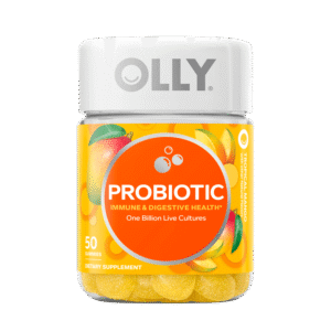 OLLY Probiotic Gummy, Immune & Digestive Health, Probiotic Supplement, Mango, 50 Ct