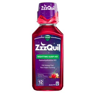 Vicks Zzzquil Nighttime Sleep Aid Liquid, Vanilla Cherry Flavor, 12 fl oz