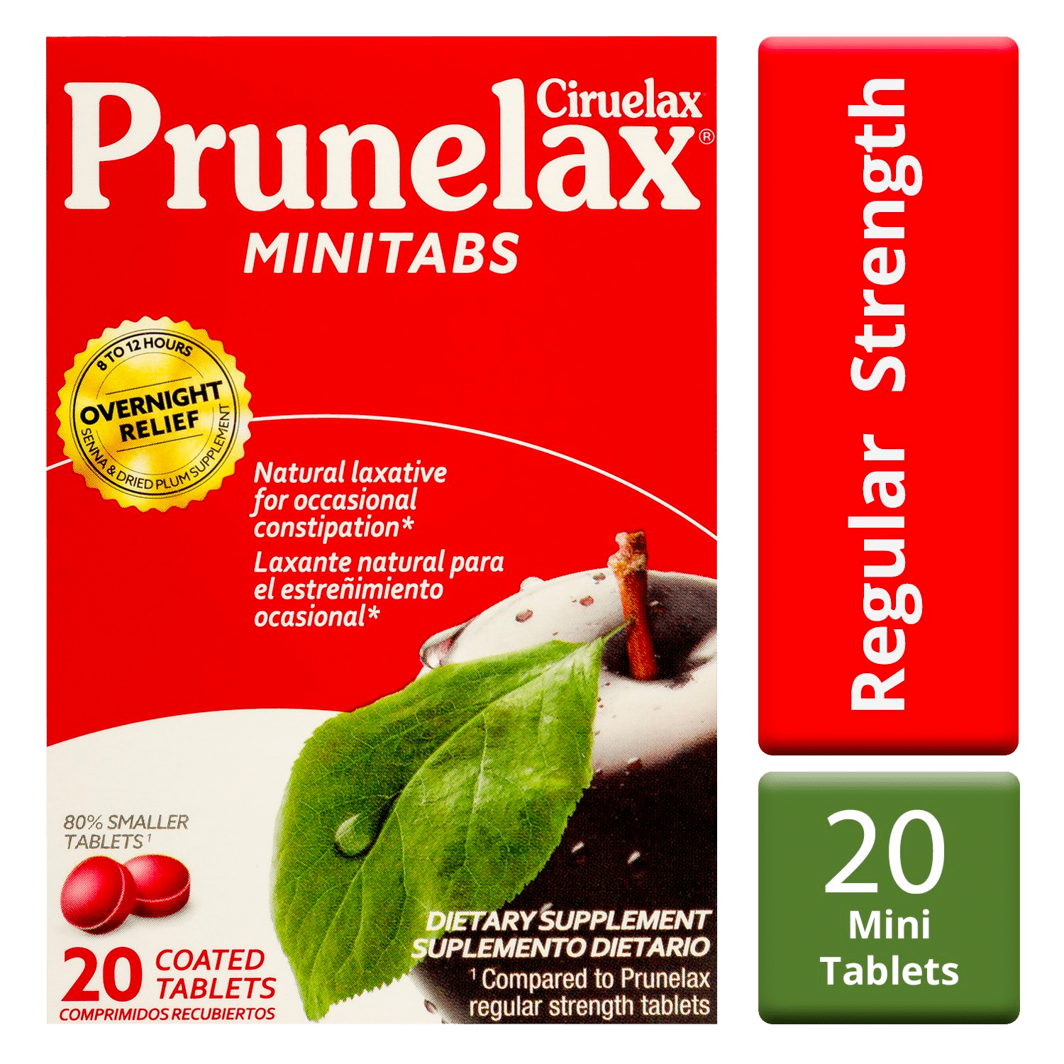 Prunelax Ciruelax Minitab's Natural Laxative Coated Tablets, 20 Count - Image 3